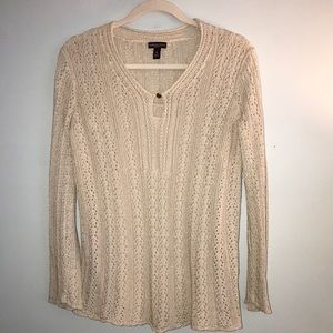 Dana Buchman Signature Crochet Lined Sweater Size Medium